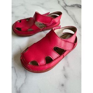 Wicky baby toddle unisex red leather fisherman sandal closed toe size 1.5 open h